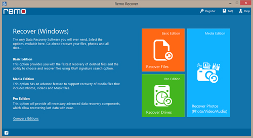 Unerase File Windows 7 - Main Screen